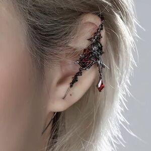 MEW Black Crow Ear Cuff, with Oil-Drip Synth